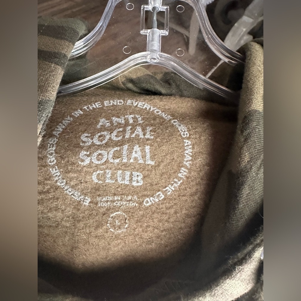 Anti Social Social Club Shell Shock Camo Hoodie Large ASSC butterfly - Picture 3 of 5